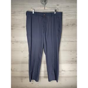 Croft & Barrow Pants Mens 38x29 Blue Chino Dress Flat Front Straight‎ Leg Casual
